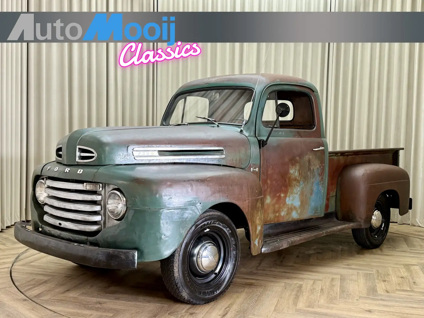 Ford F 1 USA Pick Up / Super Patina / Roestvrij / Flathead Groen - 1