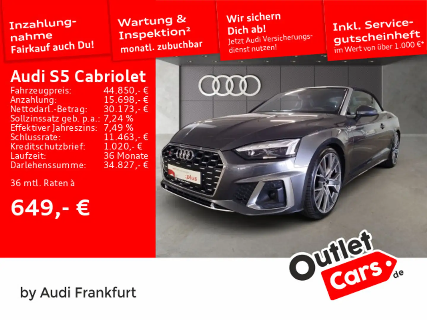 Audi S5 TFSI tiptronic Laser 360° B&O HuD Grau - 1