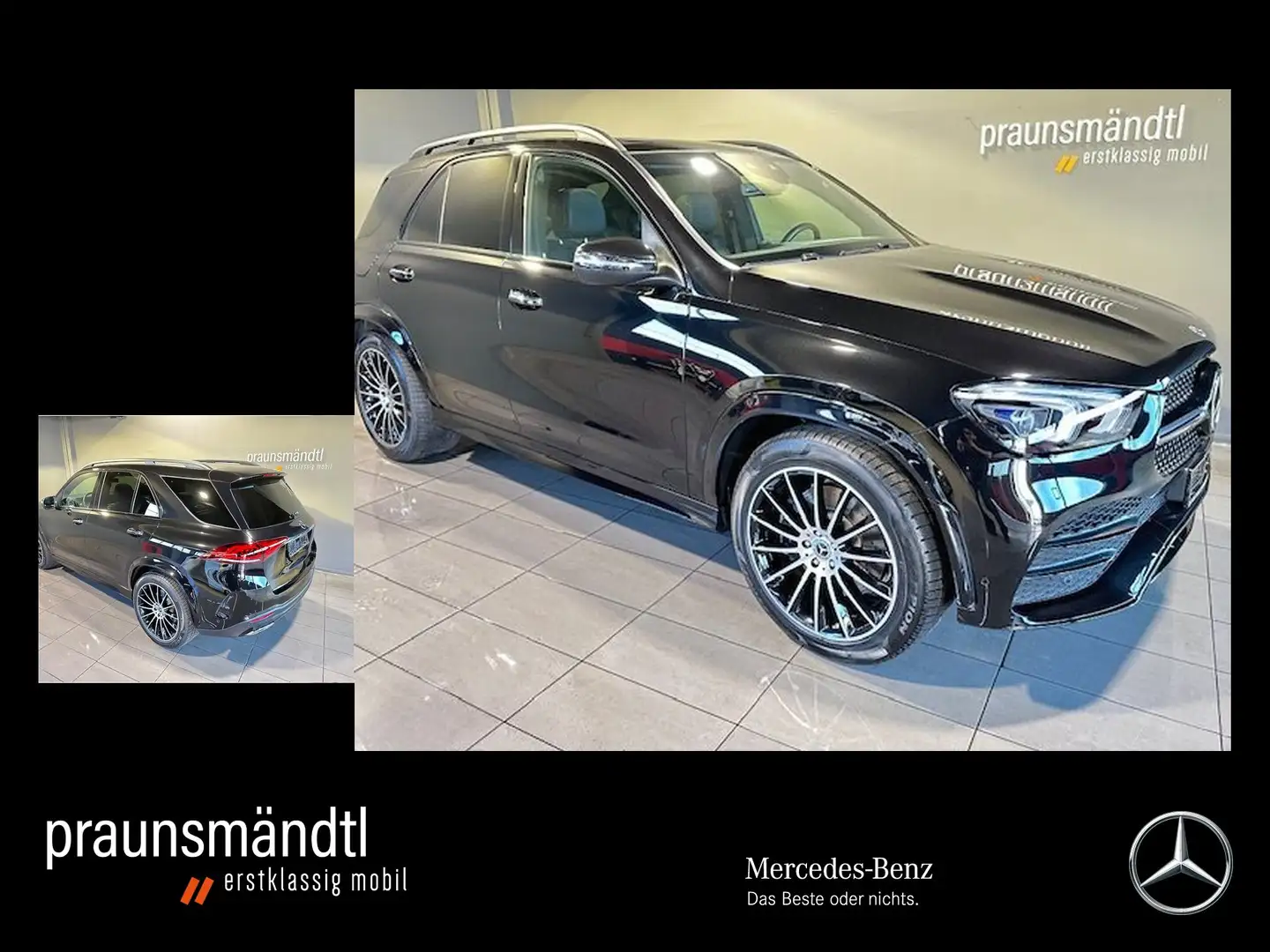 Mercedes-Benz GLE 300 d 4M AMG Night Distr/Pano/Sound/AHK/Airm Schwarz - 1