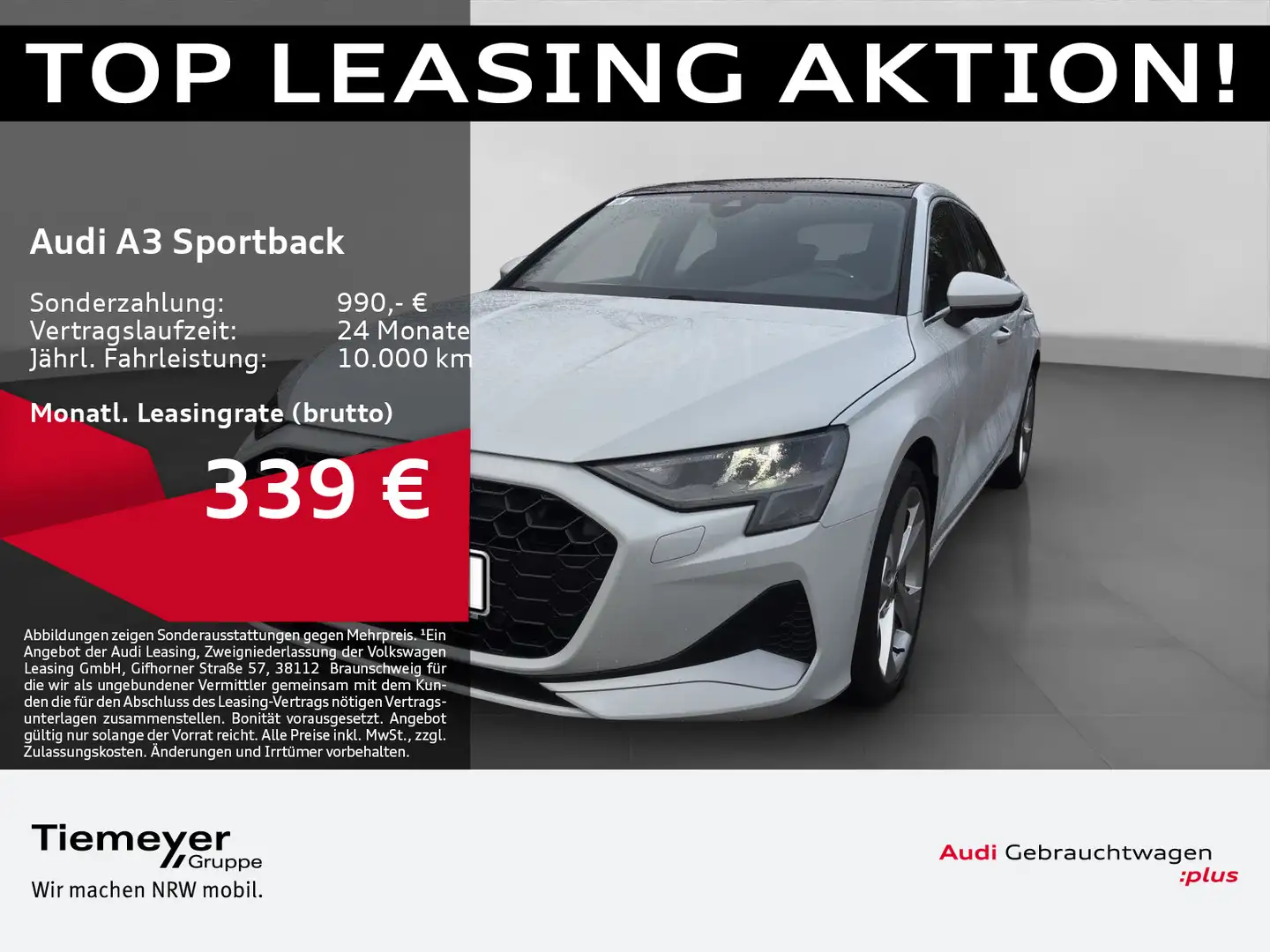 Audi A3 30 TFSI ADVANCED PANO STHZG LM18 KA Weiß - 1