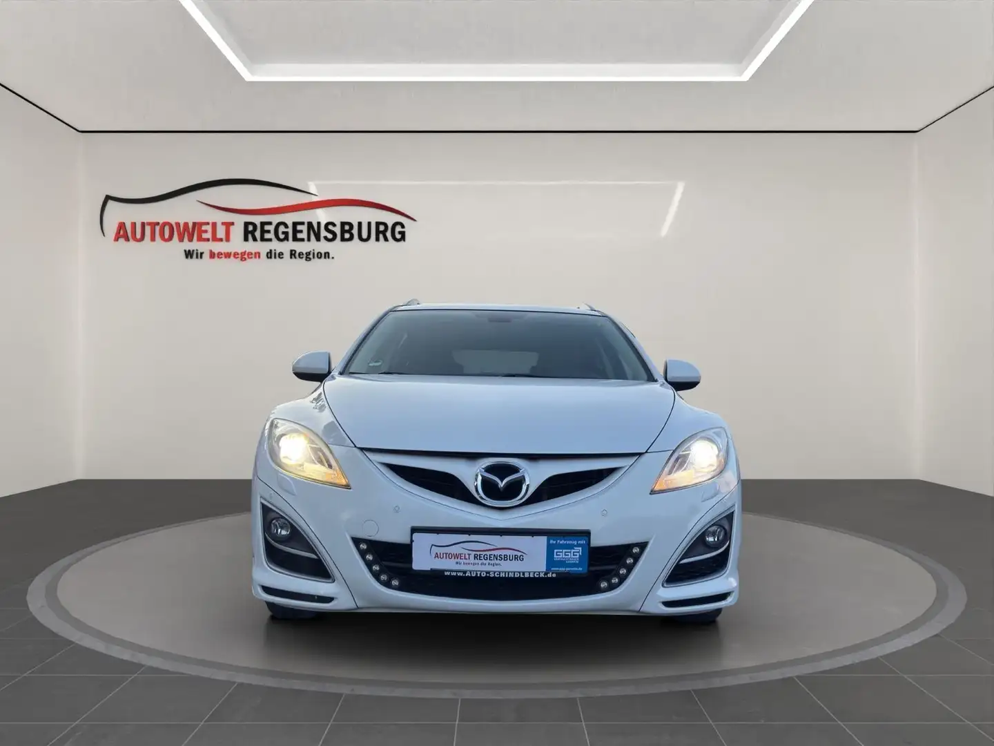 Mazda 6 Kombi 2.2 CRDT XEN LEDER SHT VOLL! Sports-Line Blanc - 2