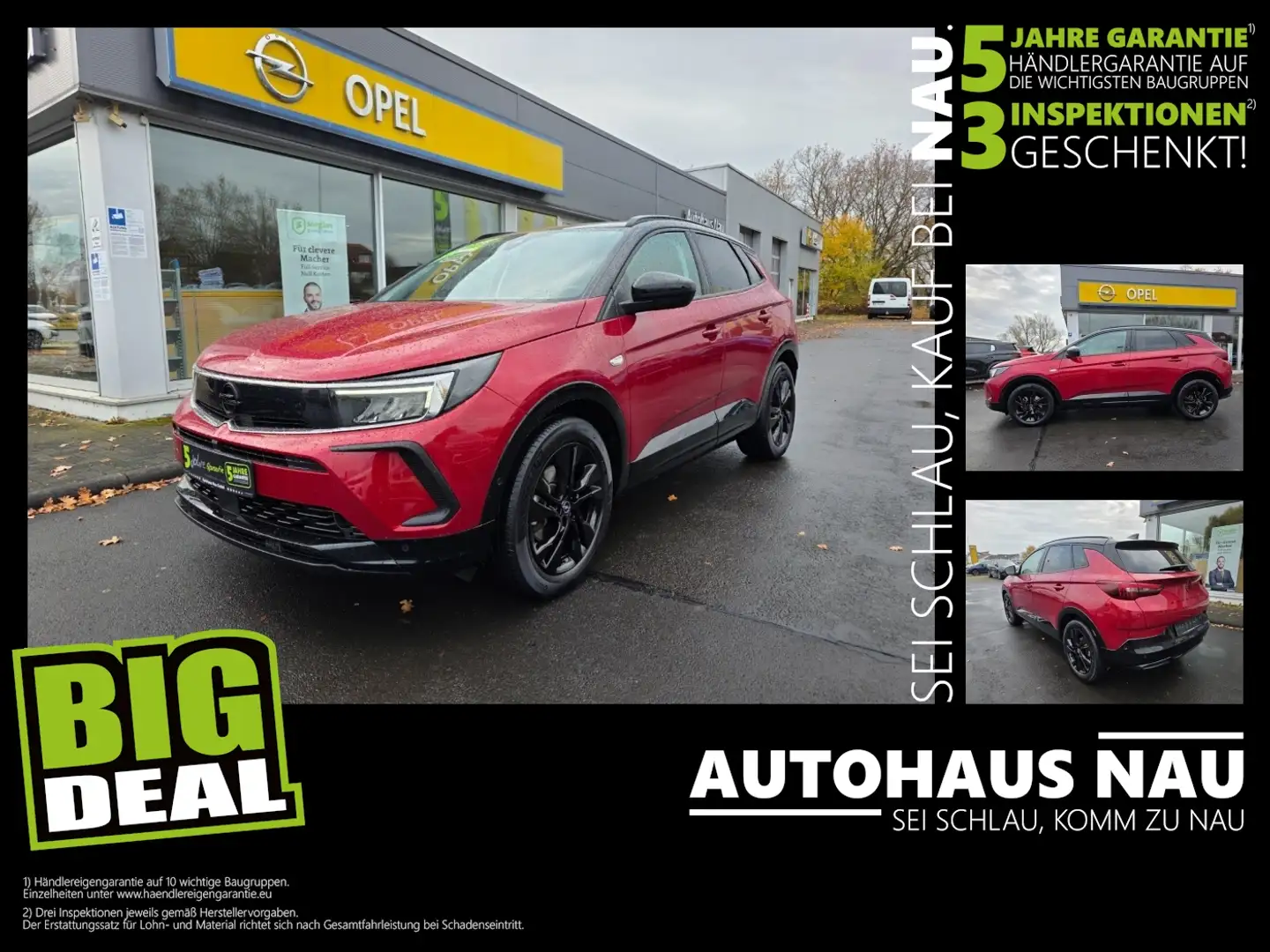 Opel Grandland GS Line 1.2 Inspektionspaket BigDeal Rouge - 1