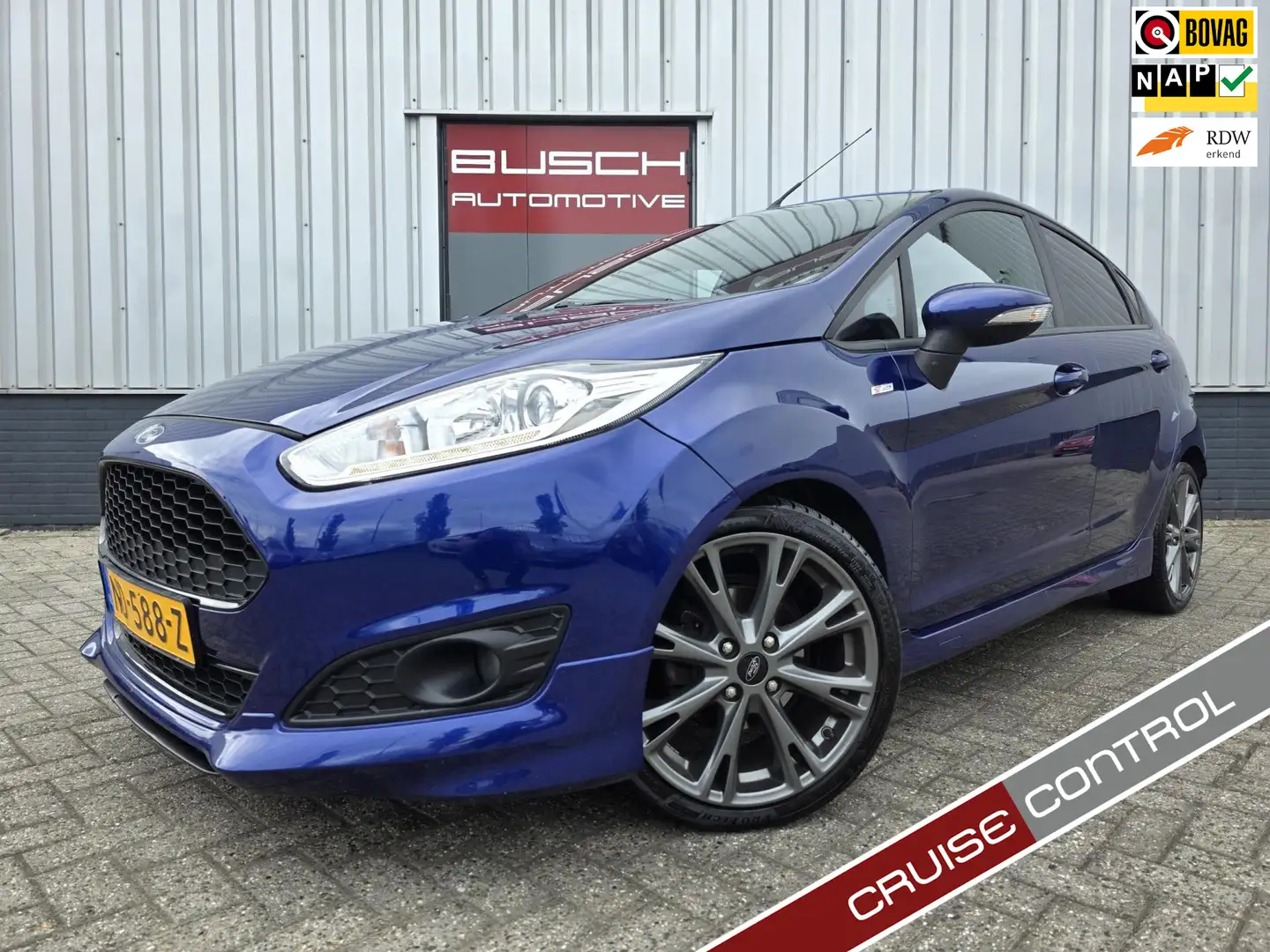 Ford Fiesta 1.0 EcoBoost 5 deurs ST Line | VAN 2e EIGENAAR | Blauw - 1