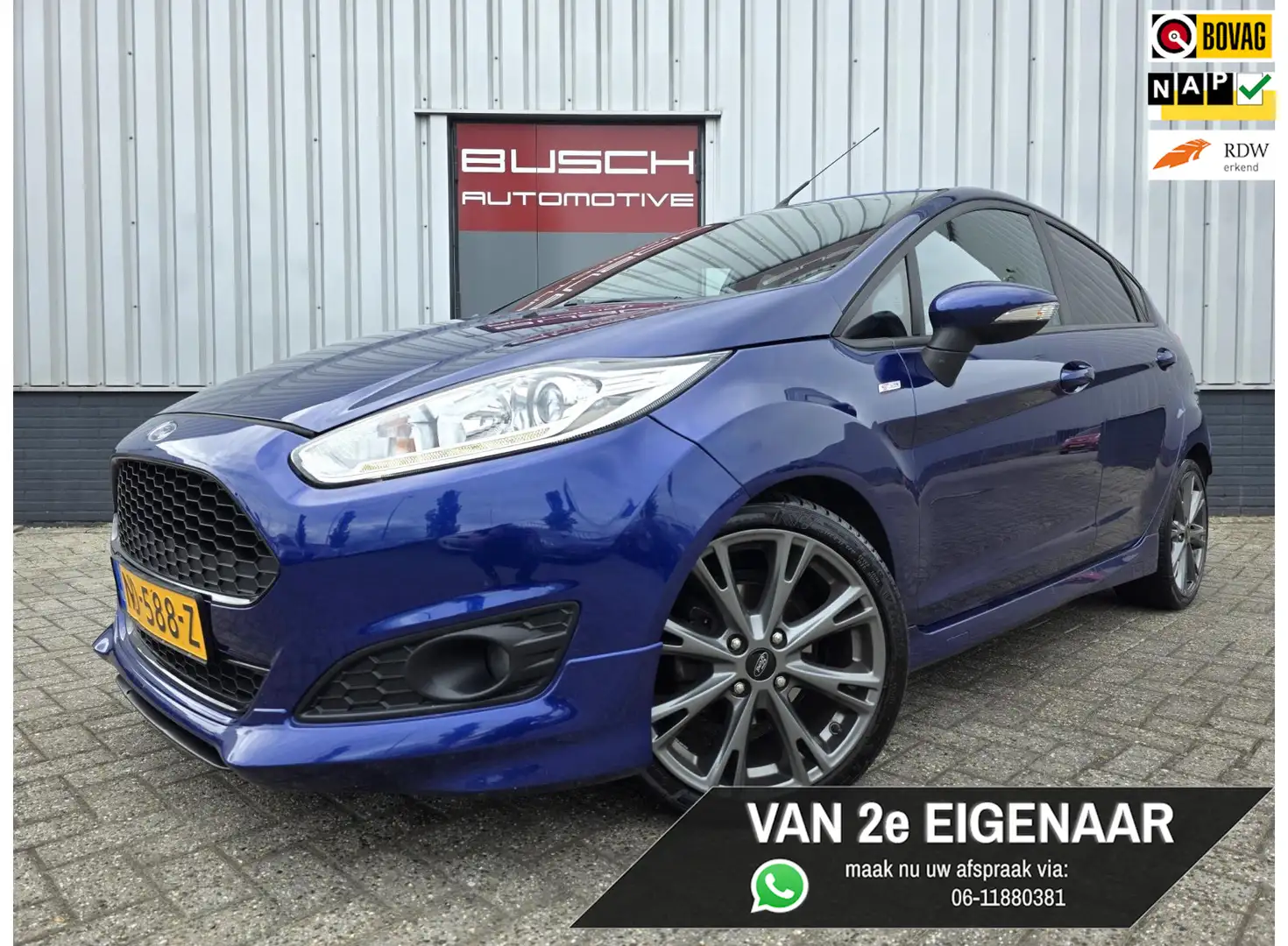 Ford Fiesta 1.0 EcoBoost 5 deurs ST Line | VAN 2e EIGENAAR | Bleu - 1
