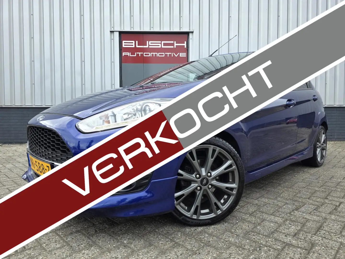 Ford Fiesta 1.0 EcoBoost 5 deurs ST Line | VAN 2e EIGENAAR | Blauw - 1