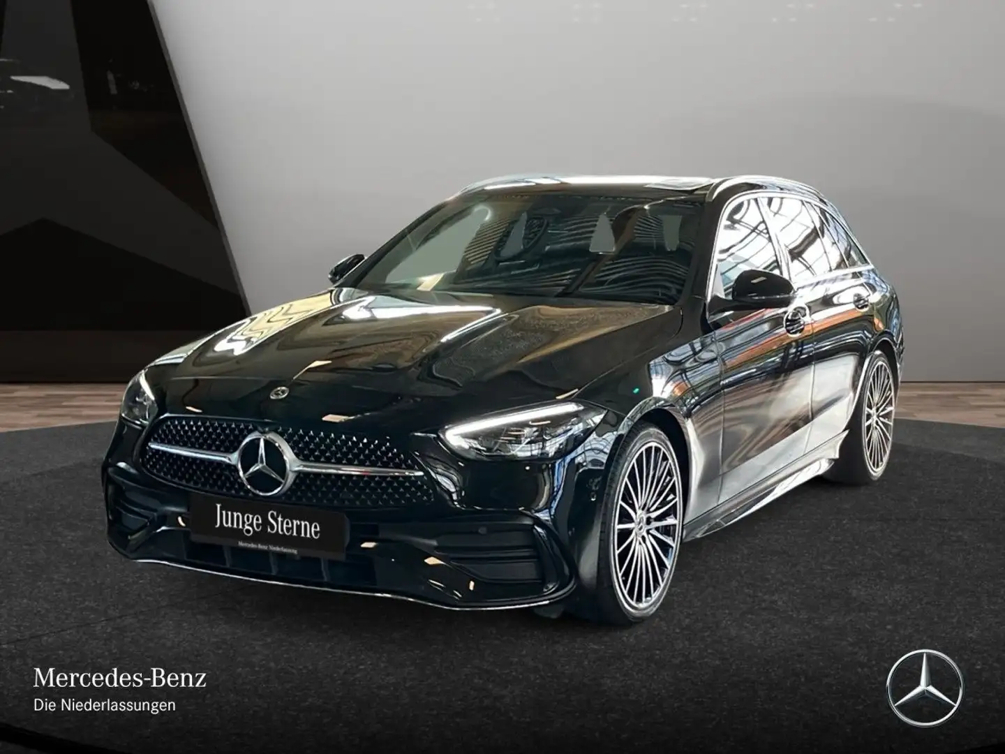 Mercedes-Benz C 220 d T 4M AMG+360+AHK+LED+19"+TOTW+KEYLESS+9G Schwarz - 2