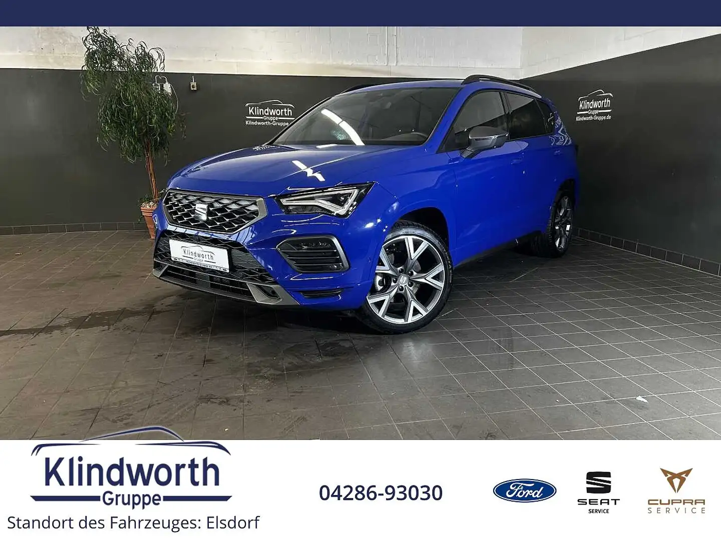 SEAT Ateca 2.0 TDI DSG FR +AHK+Pano+Standh.+BEATS Blauw - 1