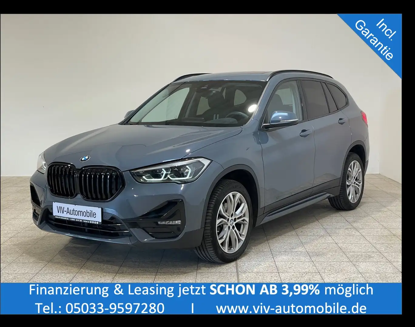 BMW X1 sDrive18d Sport Line M*HUD*Panorama*H&K Grau - 1
