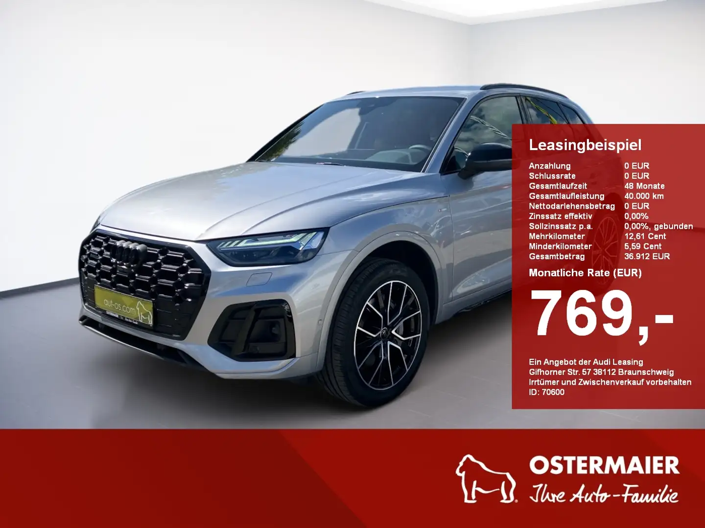 Audi Q5 S-LINE QUATTRO 50TFSIe 299PS.STRONIC.MATRIX.NAVI.A Silber - 1