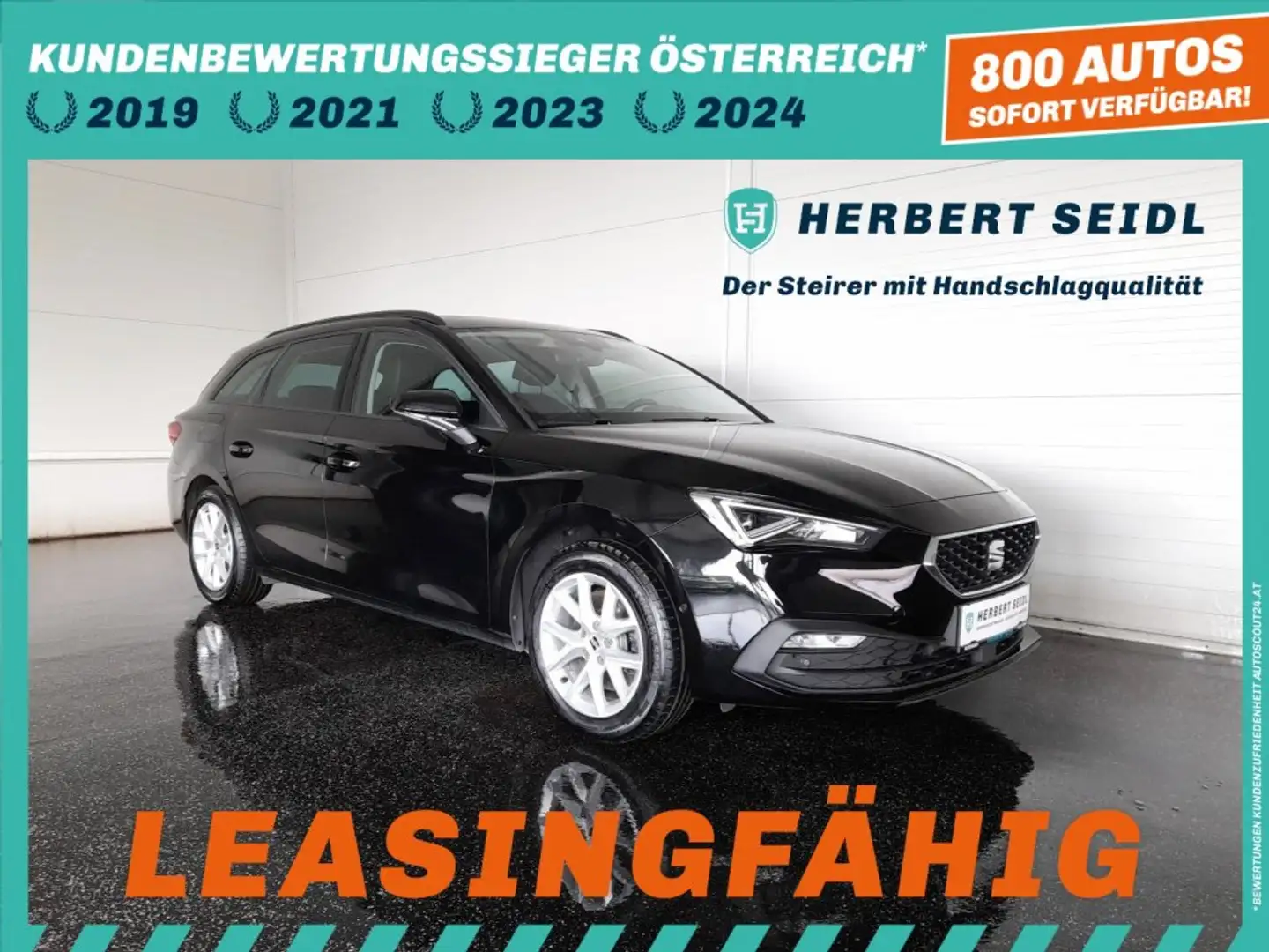 SEAT Leon ST STYLE 2,0 TDI DSG *SKY / VOLL-LED / VIRTUELL / NAVI / AHV & KAMERA / ACC / MEMORY SPORTSITZE / BEATS / E-KLAPPE* Schwarz - 1