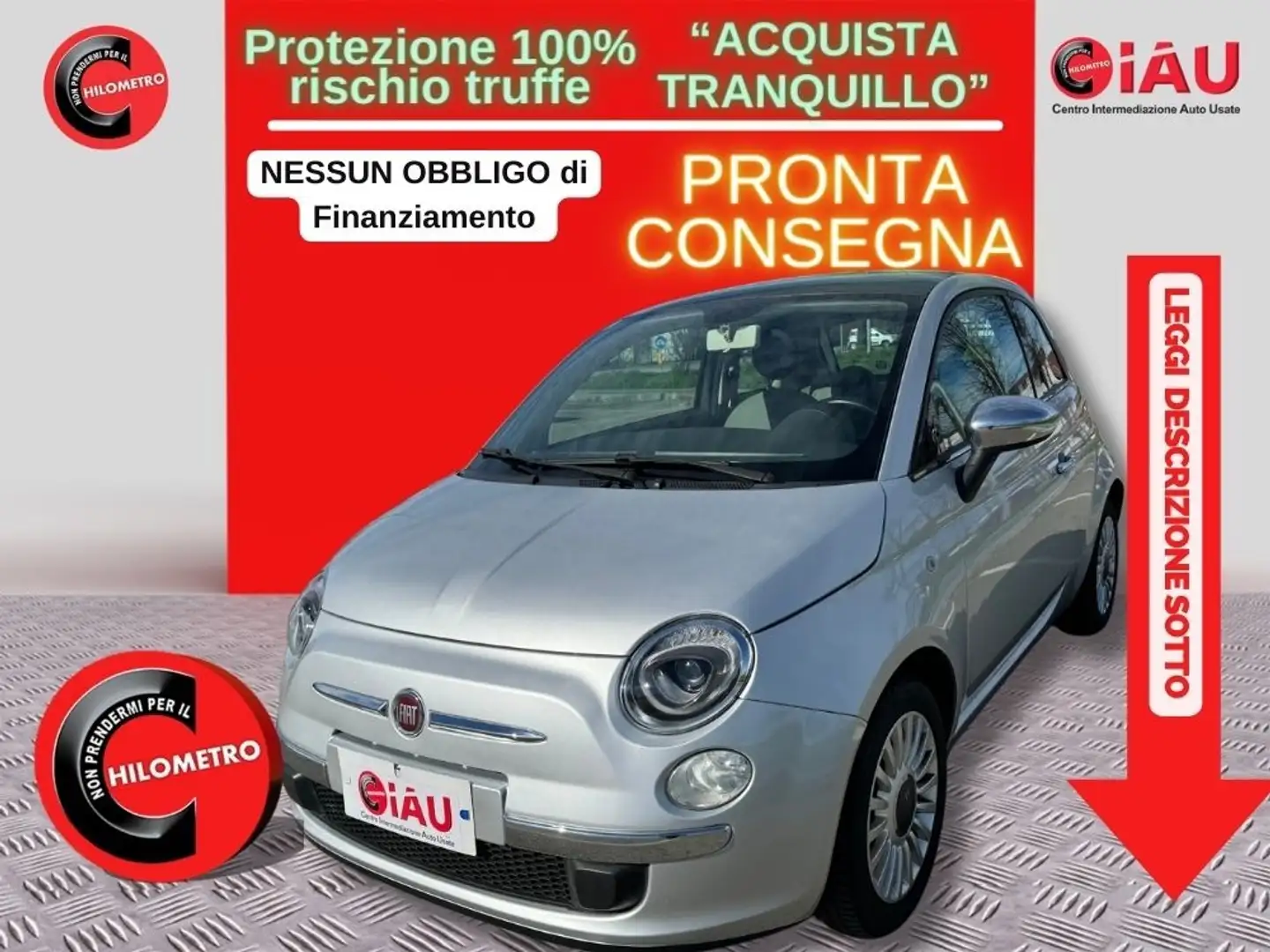 Fiat 500 500 1.2 Pop 69cv Argento - 1