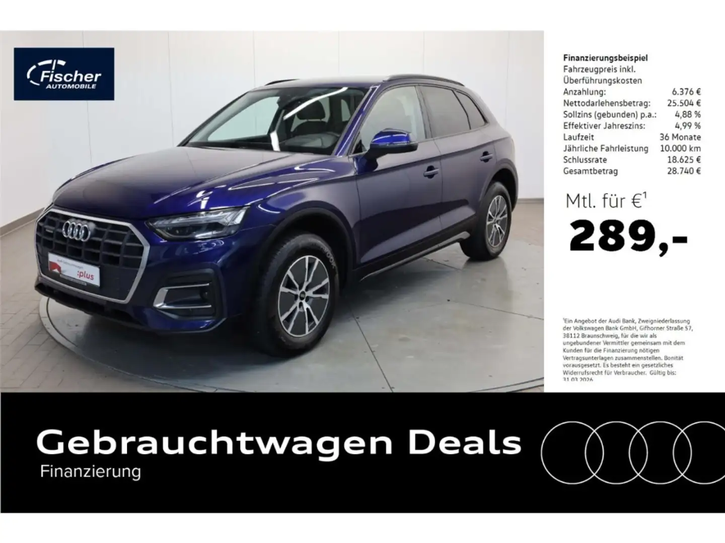 Audi Q5 40 TDI quattro Blau - 1