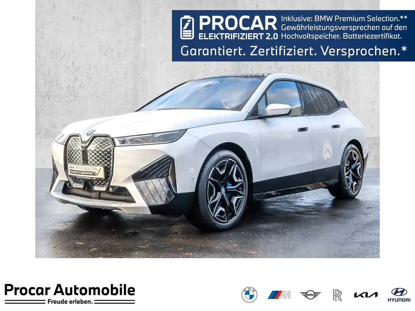 BMW iX xDrive40 M Sport HUD PANO ACC AHK RFK NAVI Weiß - 1