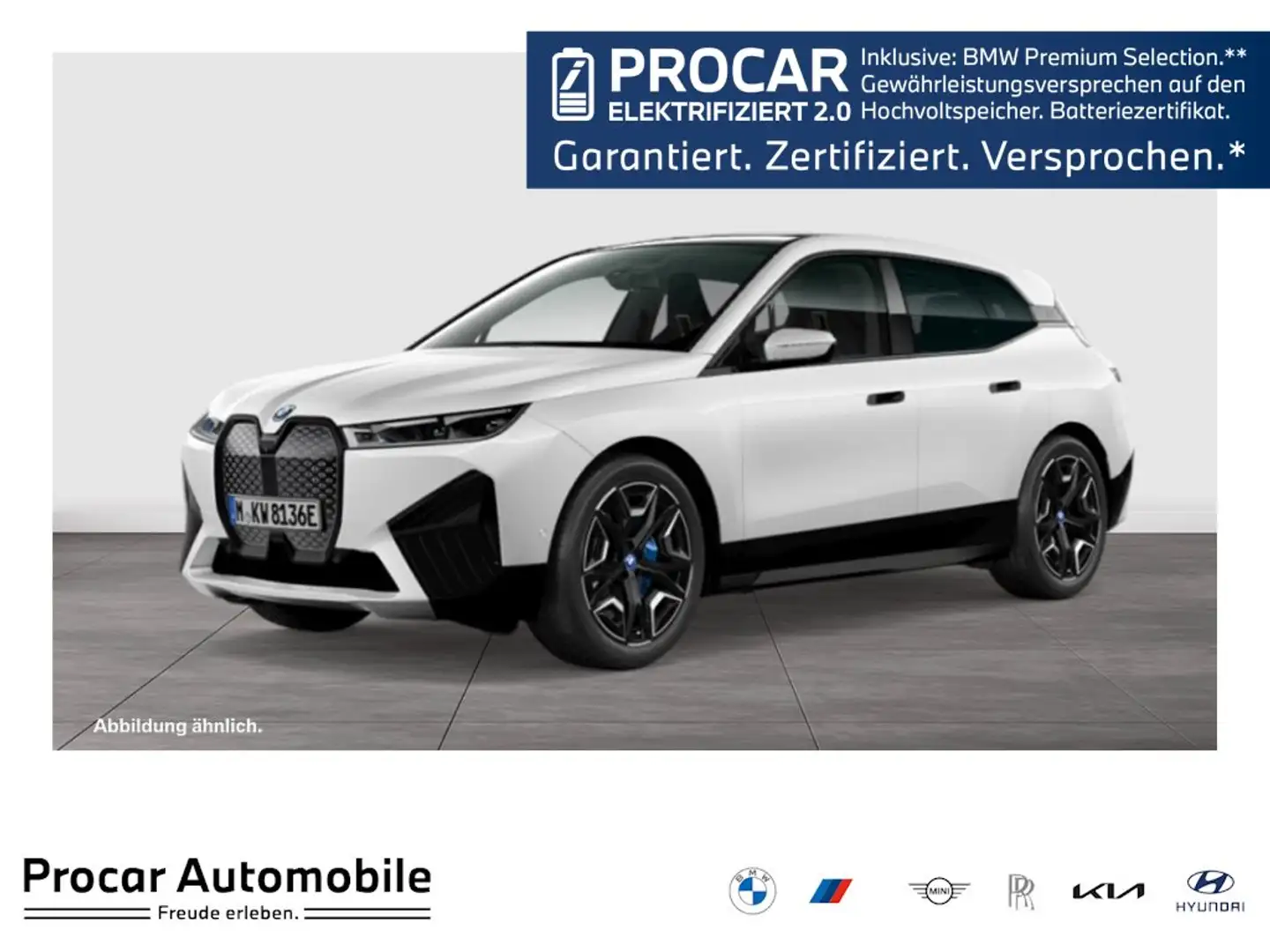 BMW iX xDrive40 M Sport HUD PANO ACC AHK RFK NAVI Weiß - 1