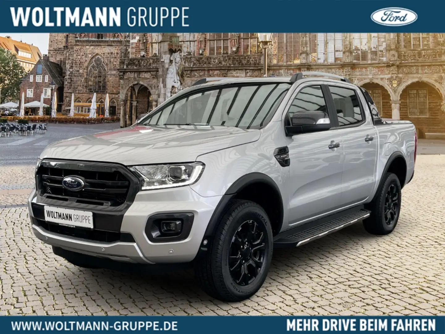 Ford Ranger Wildtrak DoKa 4x4 2.0 TDCi Panther EU6d AHK Navi L Silber - 1