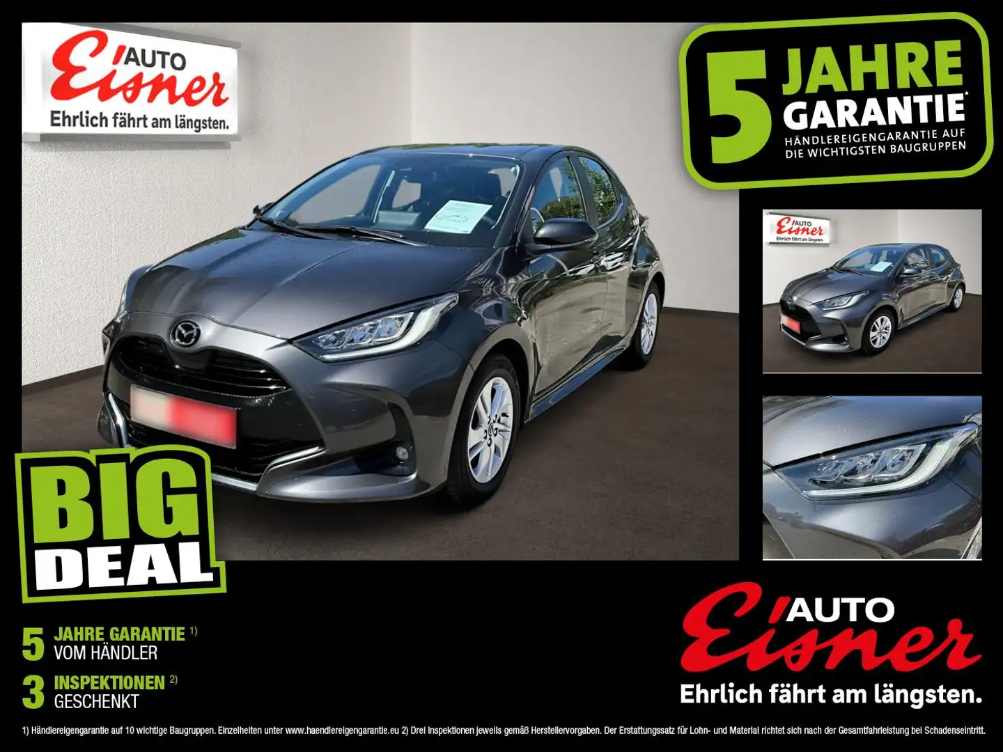 Mazda 2 15 Pure ACC AUT DynLicht Fernlichtass. KlimaA Grau - 1