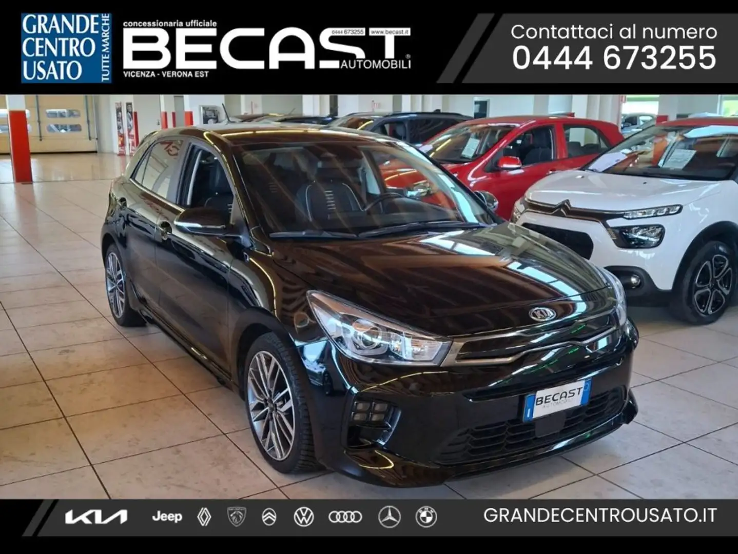 Kia Rio 1.0 T-GDi 100 CV MHEV iMT GT Line UNICO PROPRIETAR Nero - 1