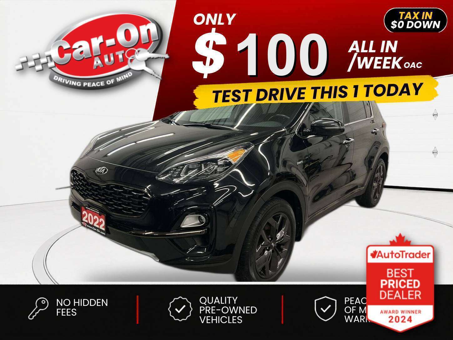 Black 2022 Kia Sportage EX AWD SUV / Crossover All-Wheel Drive Automatic