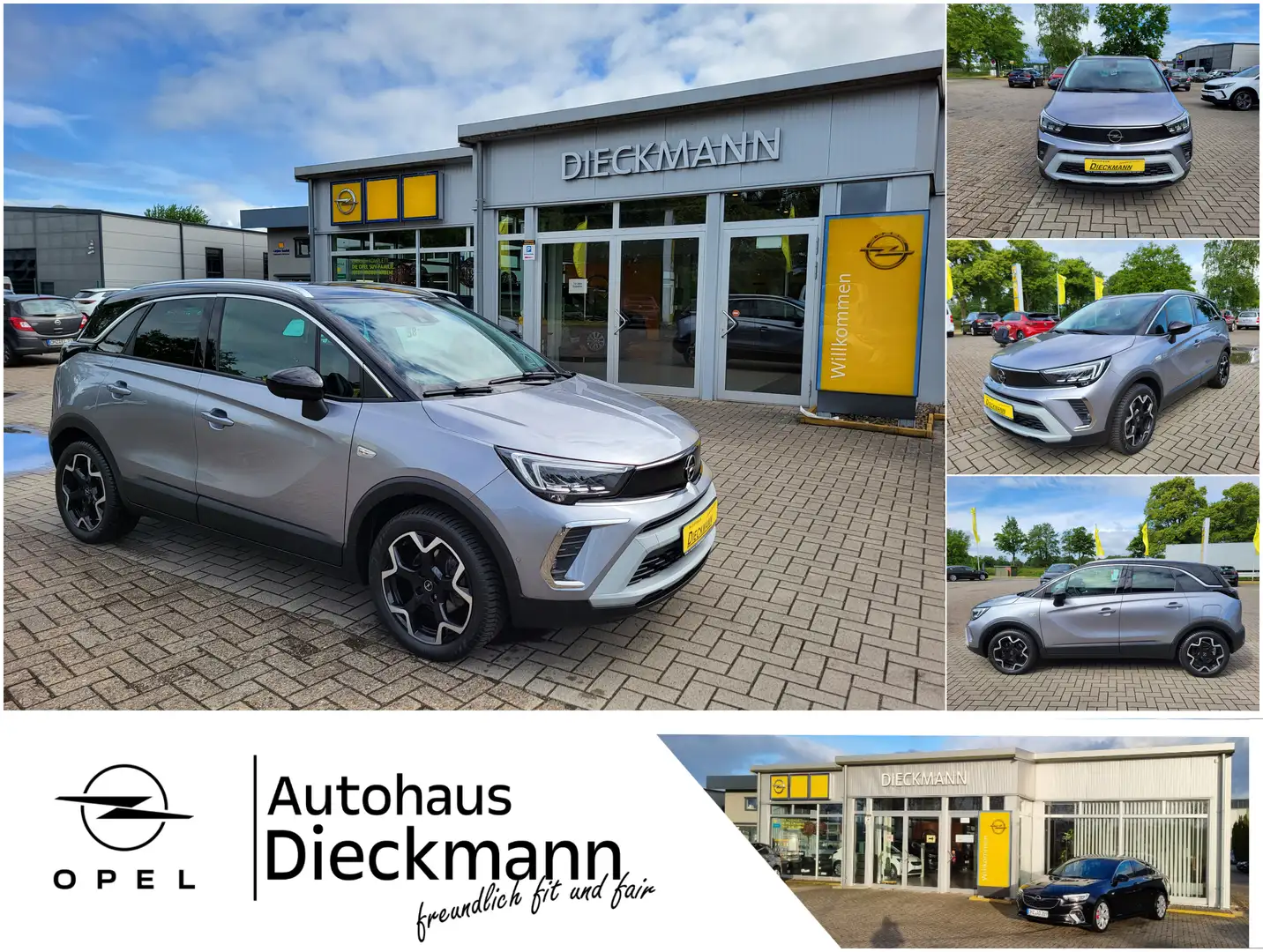 Opel Crossland Ultimate Navi SHZ RFK Pano-Dach LED PDC V/H Grau - 1