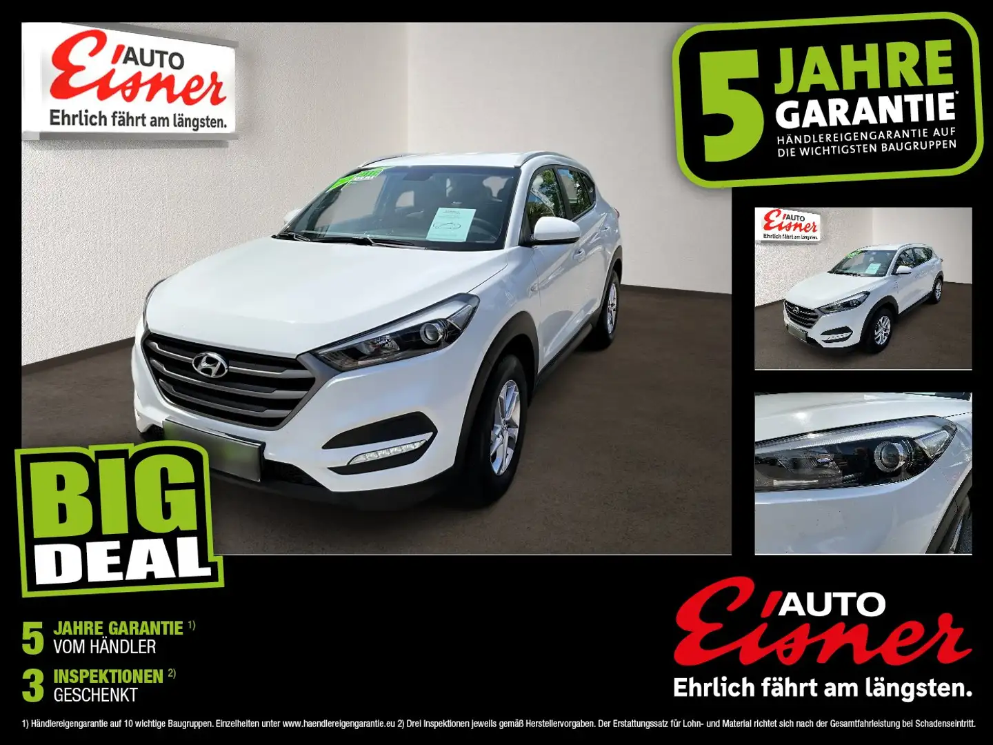 Hyundai TUCSON 1.6 GDI LED LM PDC SHZ Berganfahrhilfe Weiß - 1