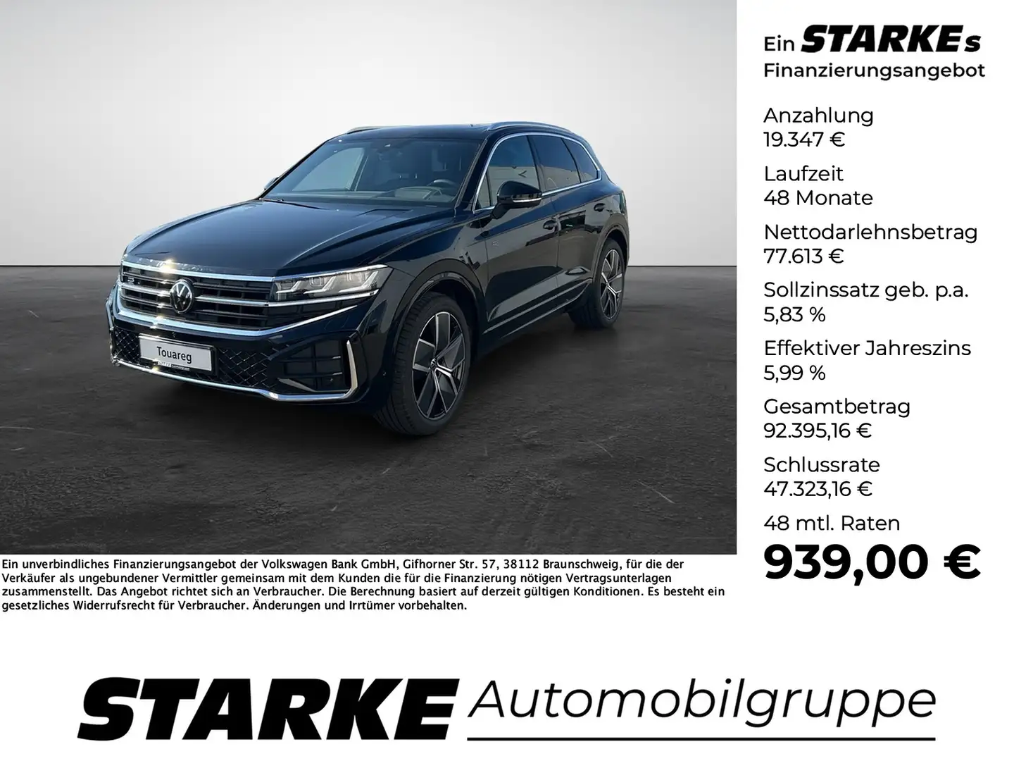 Volkswagen Touareg 3.0 TDI 4M R-Line Schwarz - 1