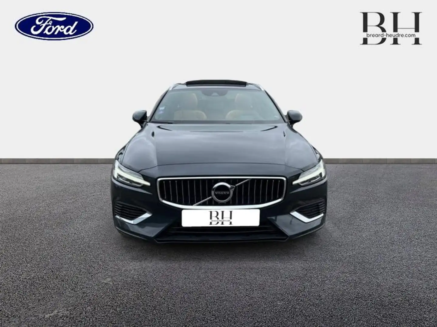 Volvo V60 T8 Twin Engine 303 + 87ch Inscription Geartronic Gris - 2