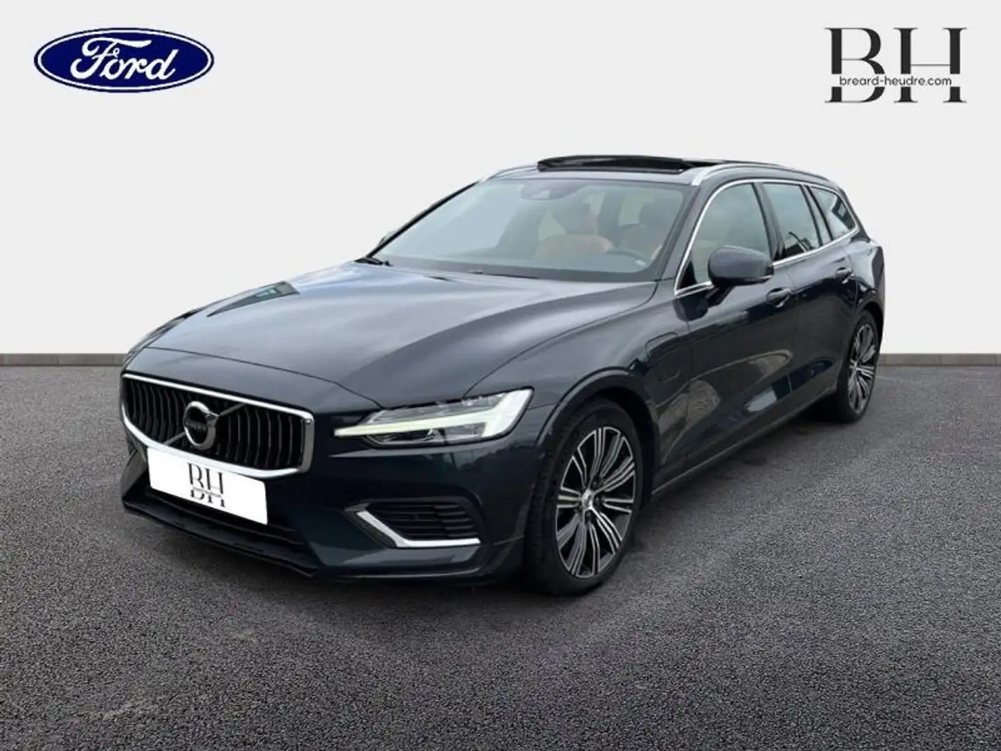 Volvo V60 T8 Twin Engine 303 + 87ch Inscription Geartronic Gris - 1