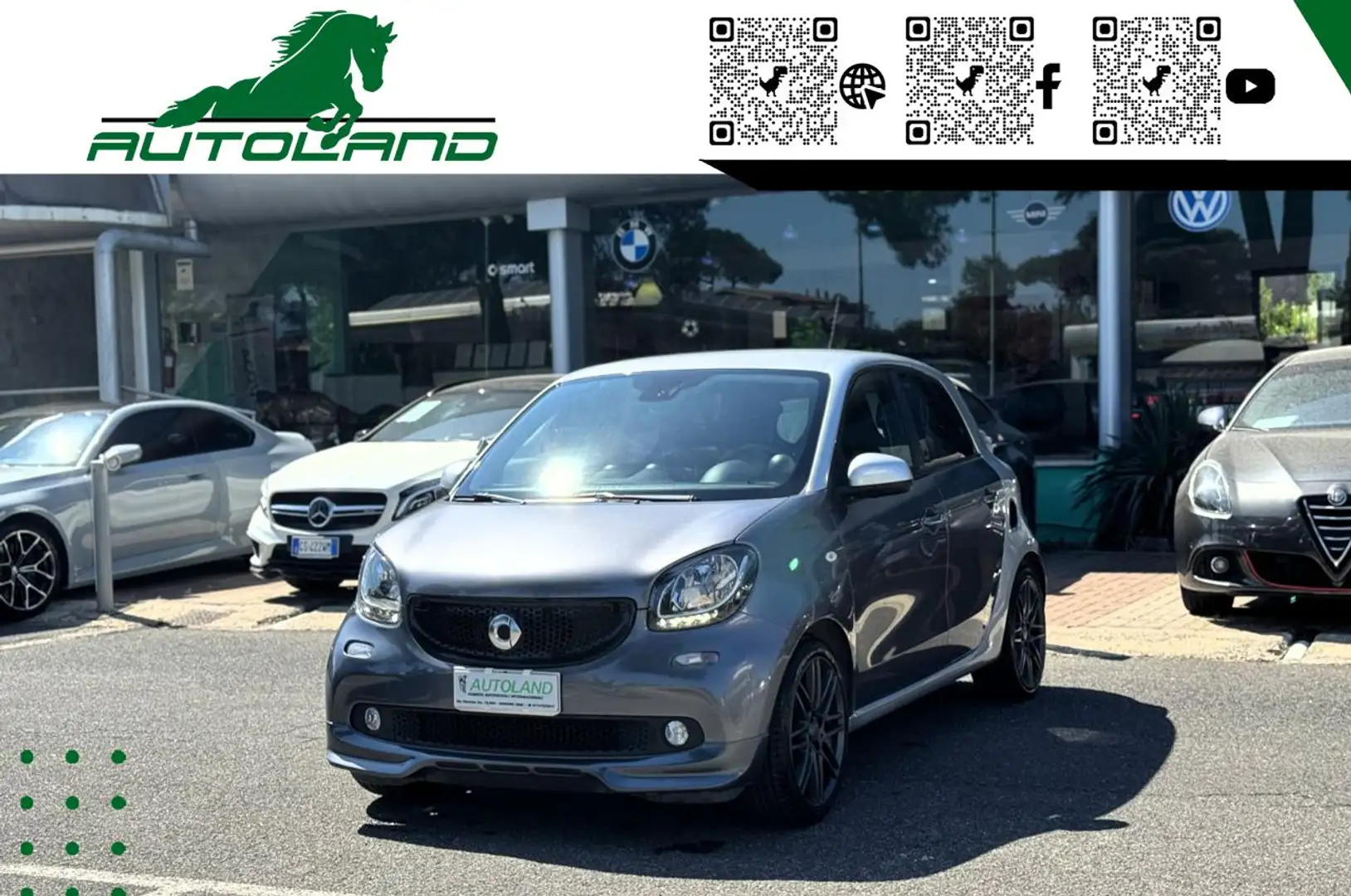 smart forFour 90 CV 0.9 Turbo twinamic Brabus Style Grigio - 1