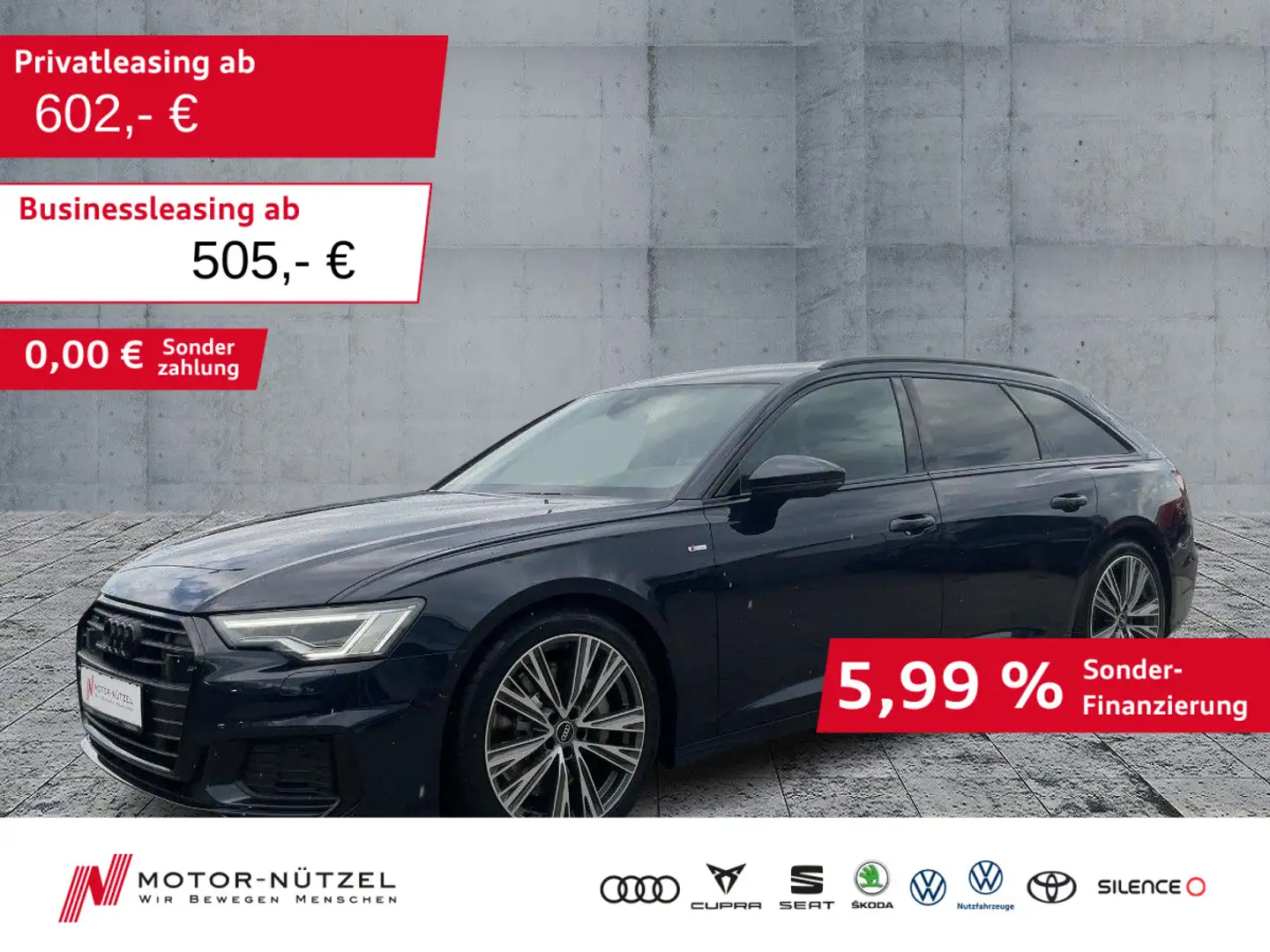 Audi A6 55 TFSI QU 2xS-LINE MATRIX+NAVI+HuD+RFK Blau - 1