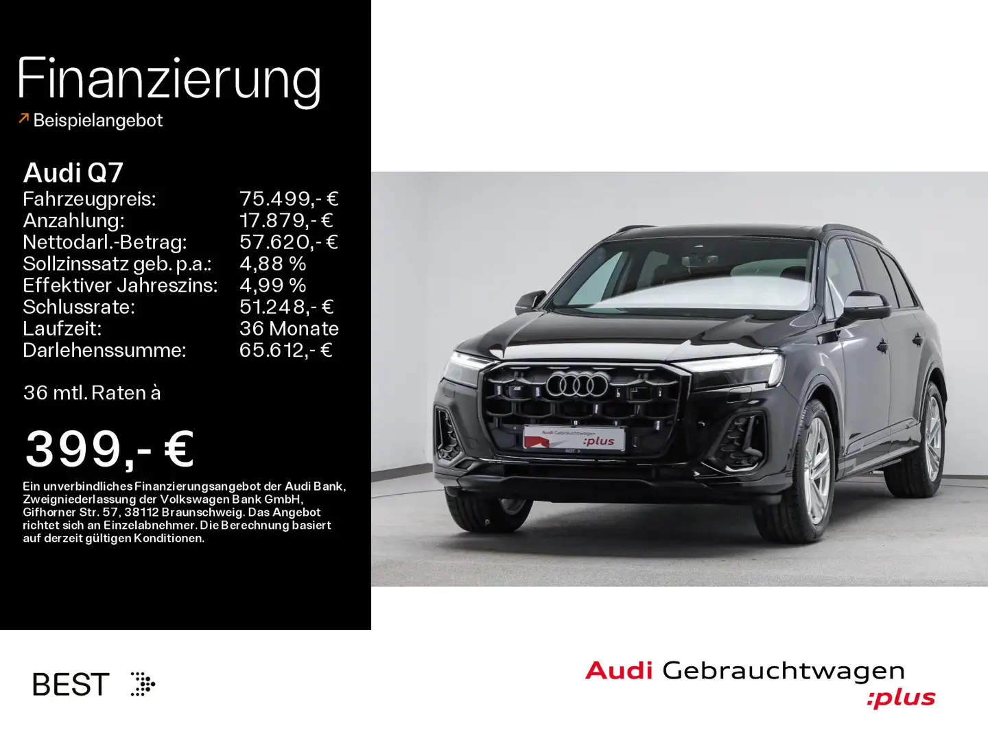 Audi Q7 50 TDI quattro S-LINE*MATRIX*OPTIK-PAKET*PANO crna - 1