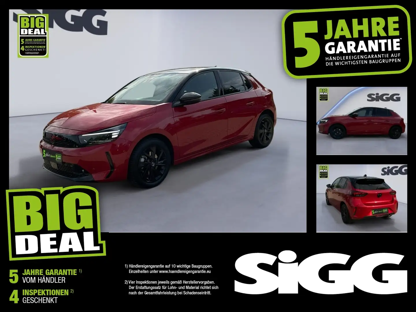 Opel Corsa F 1.2 Turbo GS Panoramadach Navi Allwetter Rot - 1