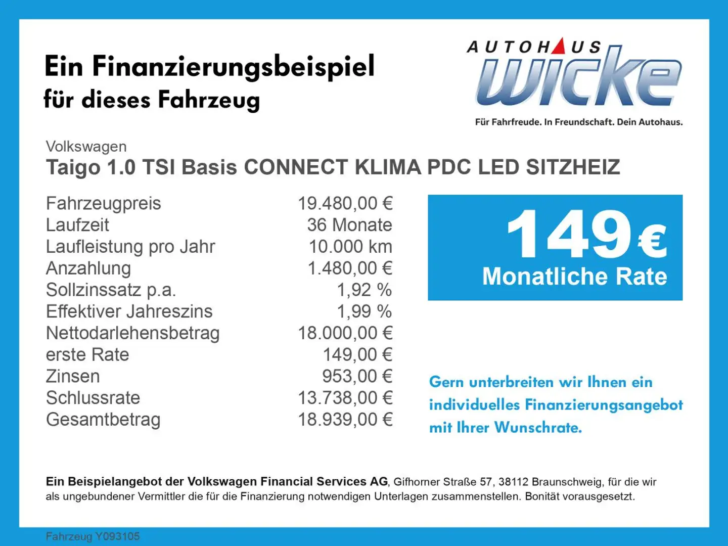 Volkswagen Taigo 1.0 TSI Basis CONNECT KLIMA PDC LED SITZHEIZ Schwarz - 2