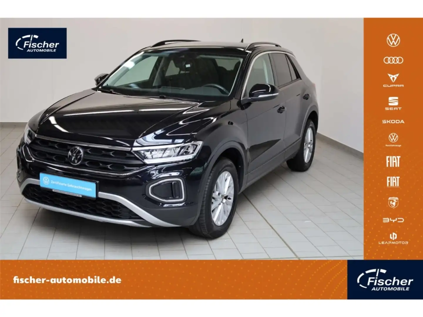 Volkswagen T-Roc 1.0 TSI Life 6-Gg. NAV/LED/RFK/ACC/Klima Schwarz - 1