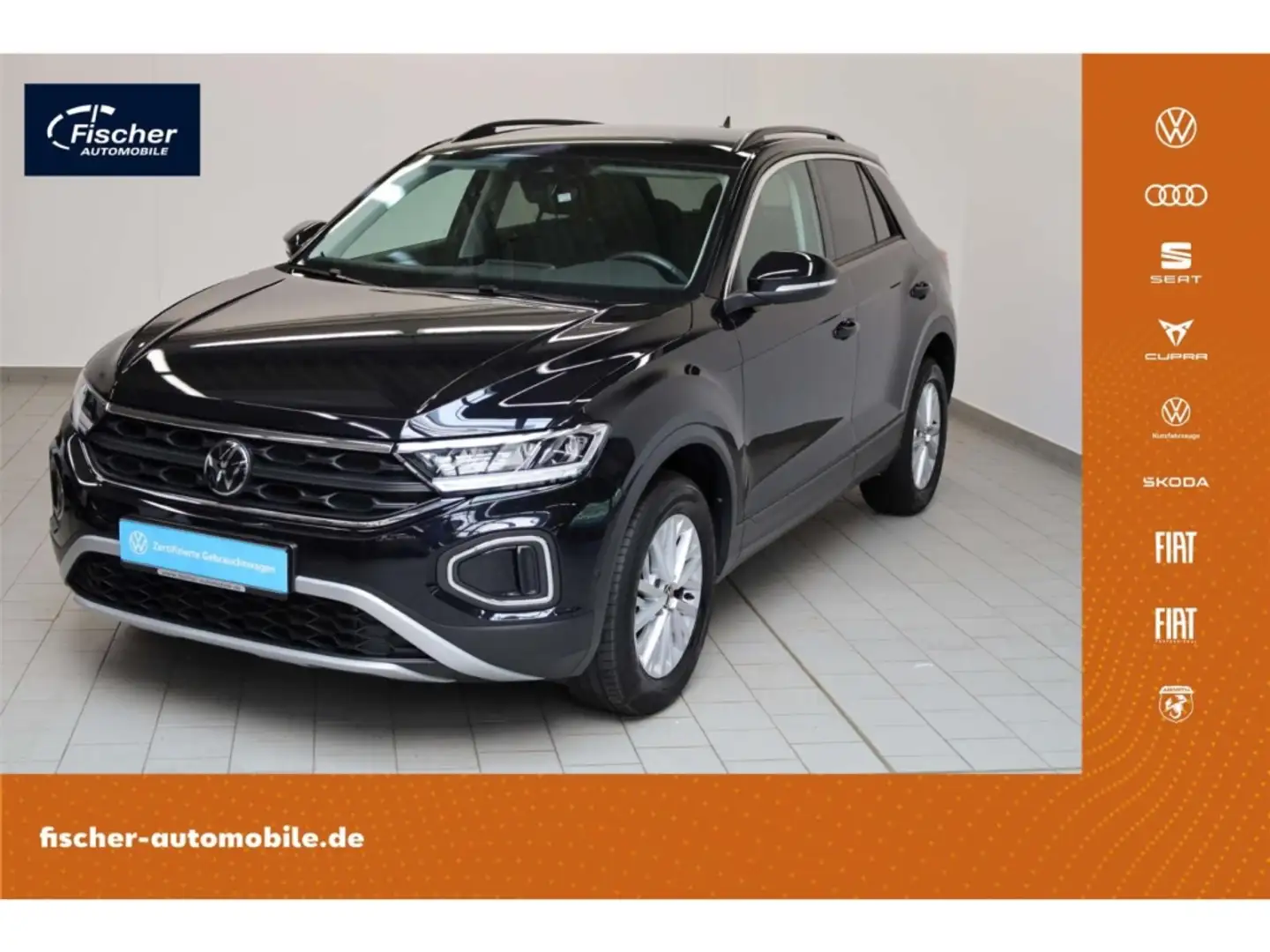 Volkswagen T-Roc 1.0 TSI Life 6-Gg. NAV/LED/RFK/ACC/Klima Schwarz - 1