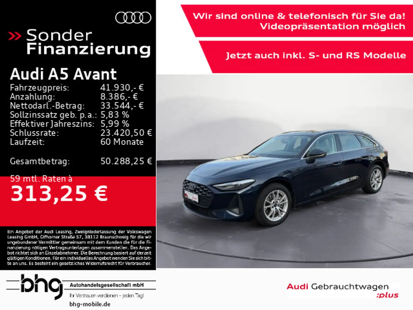 Audi A5 TFSI LED/ACC/Interface/Kamera/Assist/uv Blau - 1