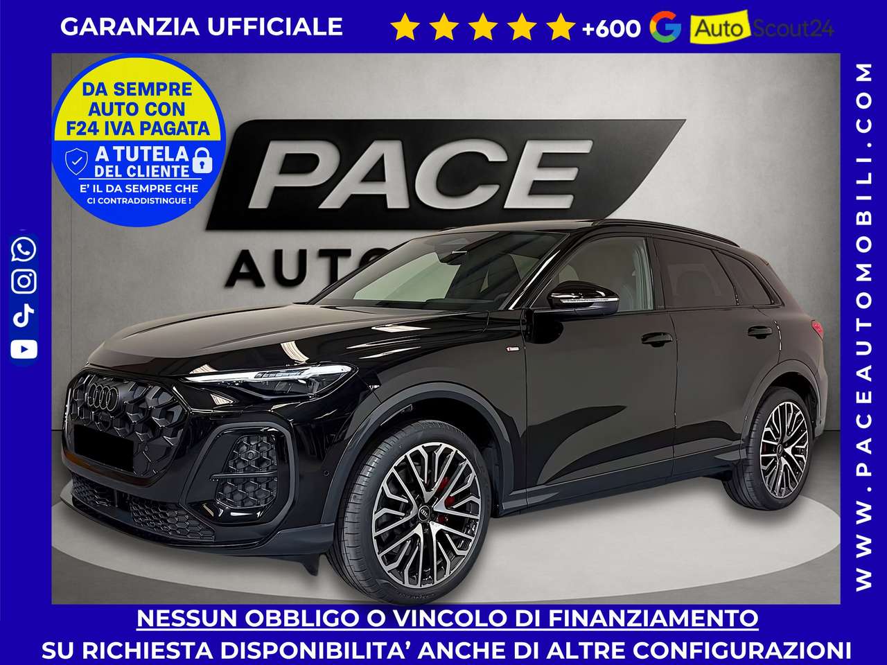 Audi Q5 QUATTRO 40 TDI SLINE S LINE S-LINE 21" Q4 TETTO BLACK PACK 3 DISPLAY