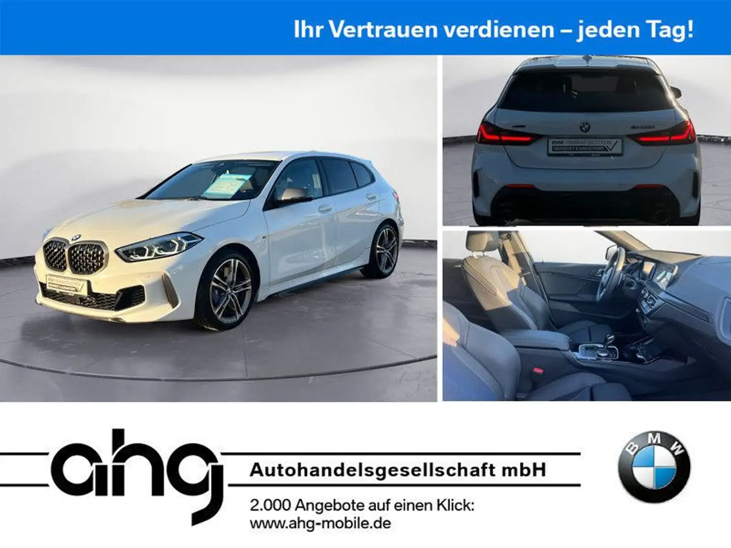 BMW 135 i xDrive M Sport Navi Head Up LM 18' Sitzver Weiß - 1