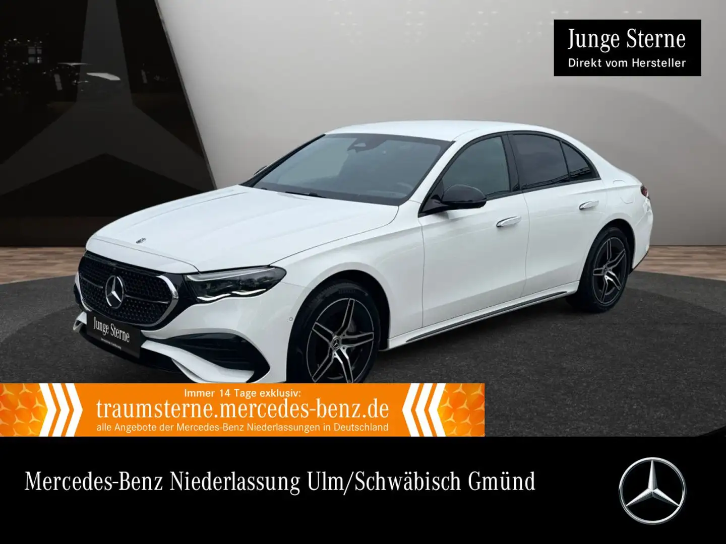 Mercedes-Benz E 300 e AMG 360° Distr. AHK Night Spurhalt-Ass PTS Weiß - 1