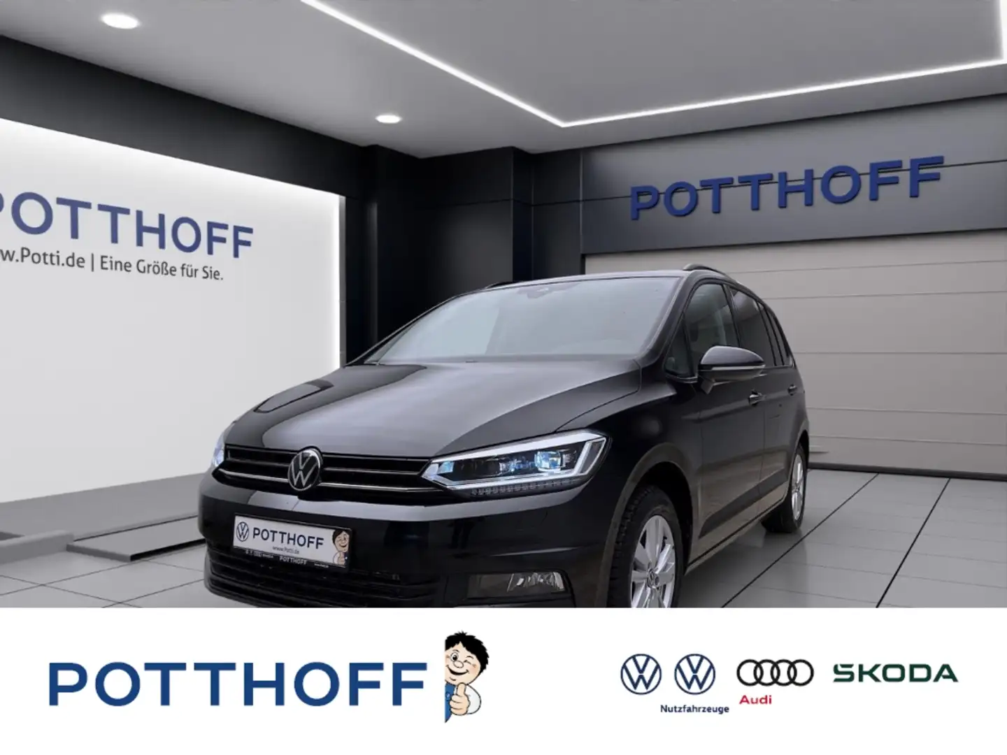 Volkswagen Touran 2.0 TDI DSG HIGHLINE STDHZG AHK PANO Schwarz - 1