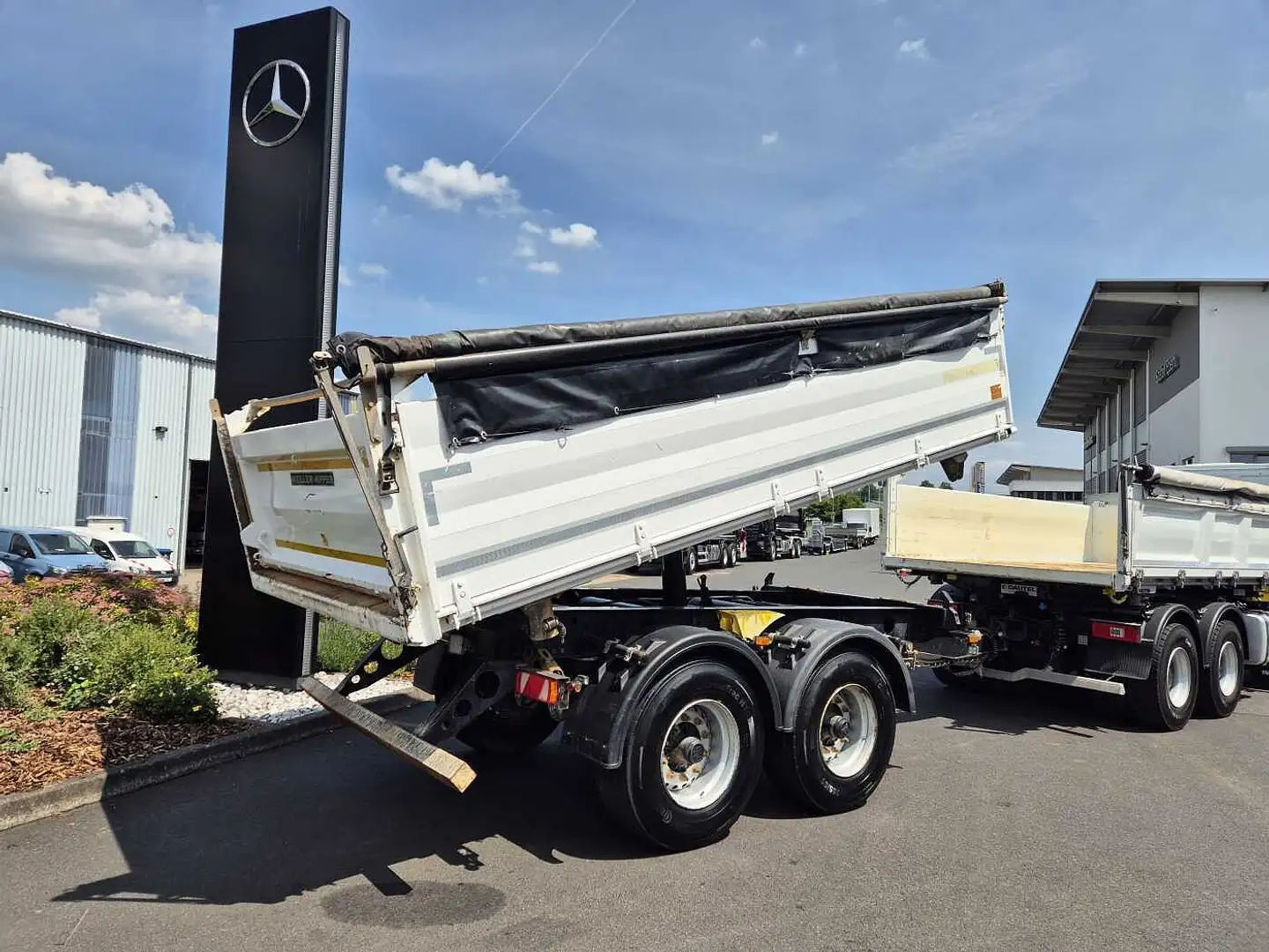 Meiller MZDA D 316 BPW Liftachse 50er Öse Plane Blanc - 1