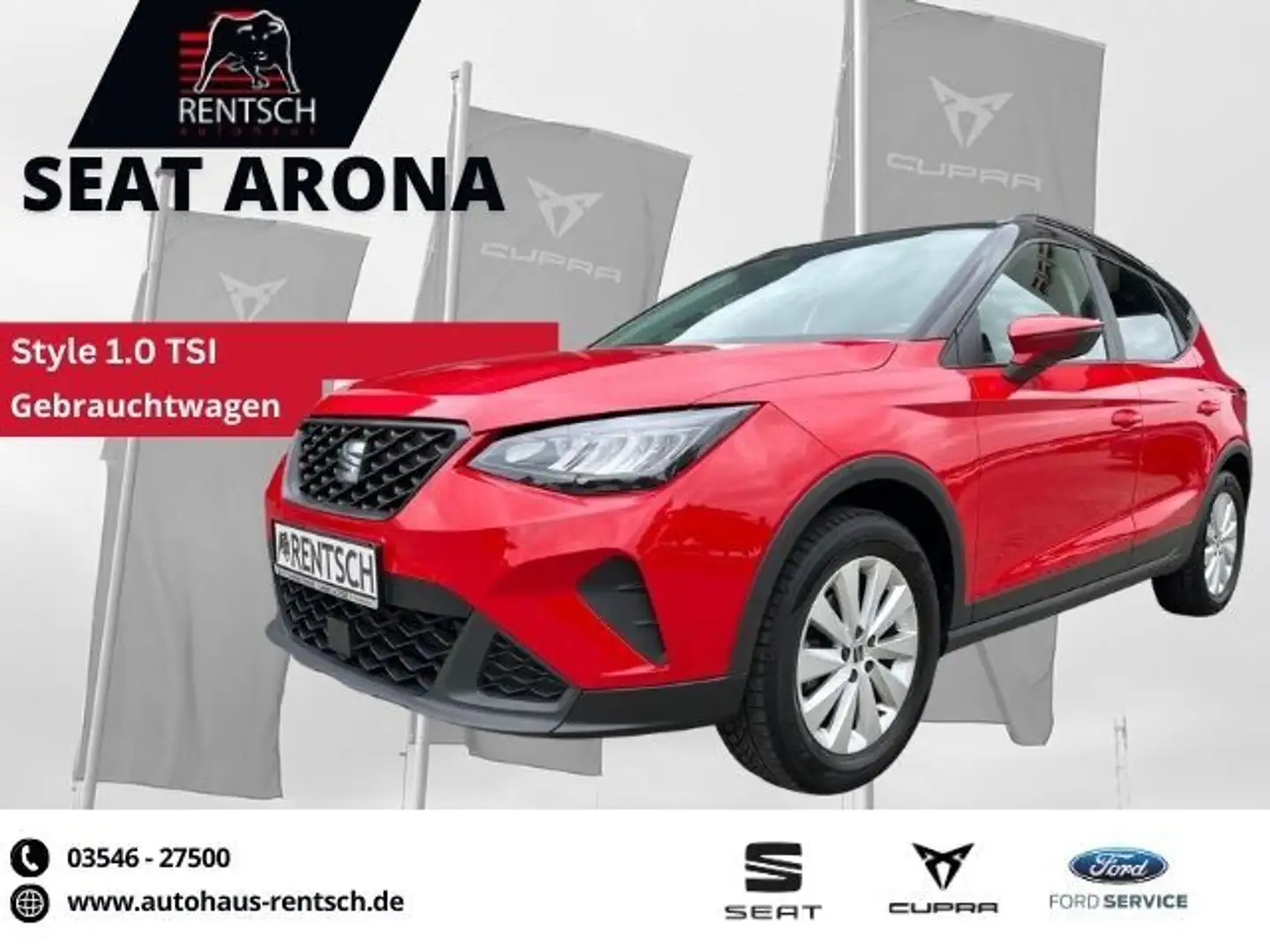 SEAT Arona Style 1.0 TSI *NAVI*SHZ*EPH* Rouge - 1