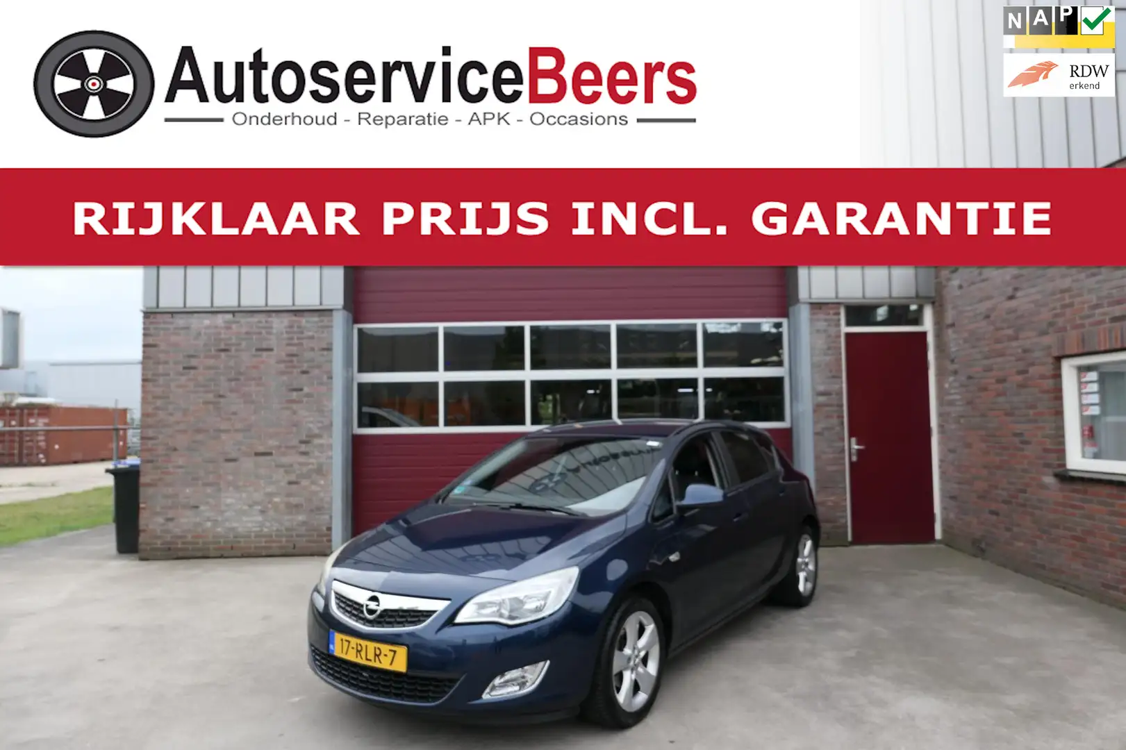 Opel Astra 1.4 Turbo Edition, Airco, Trekhaak, Navigatie, LMV Blauw - 1