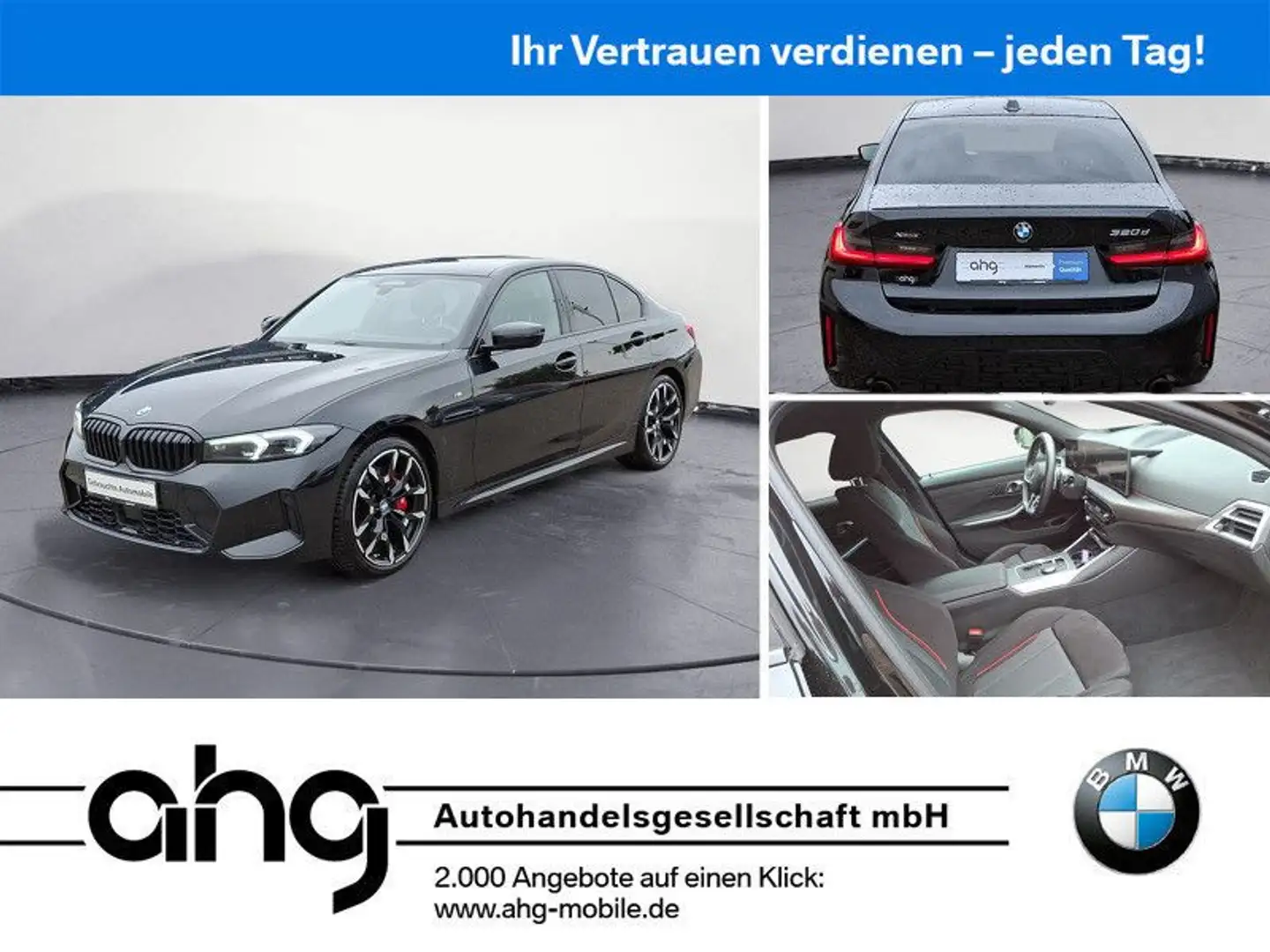 BMW 320 d xDrive Automatik Navi Tempom.aktiv AHK HIFI Schwarz - 1