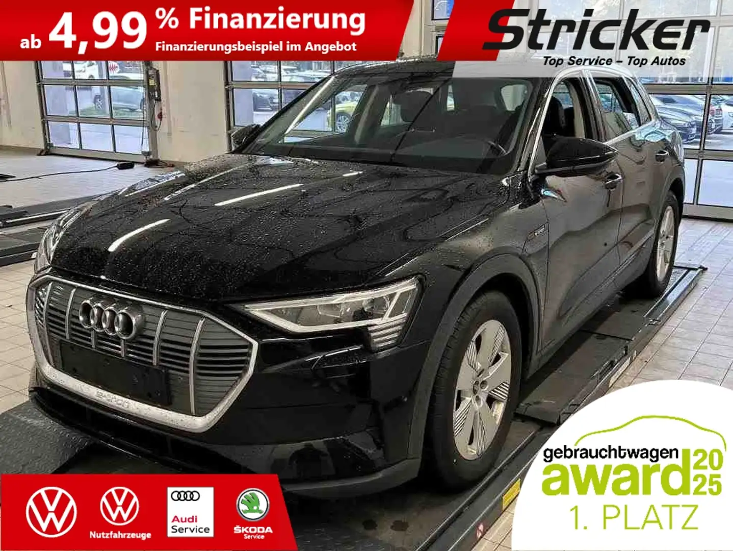Audi e-tron 55 quattro 344,-ohne Anzahlung Navi AHK Kamera Schwarz - 2