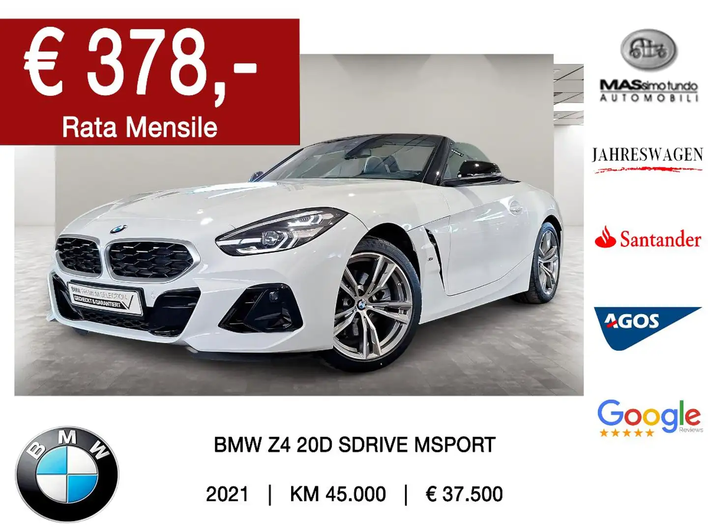 BMW Z4 sDrive20i Msport Blanc - 1