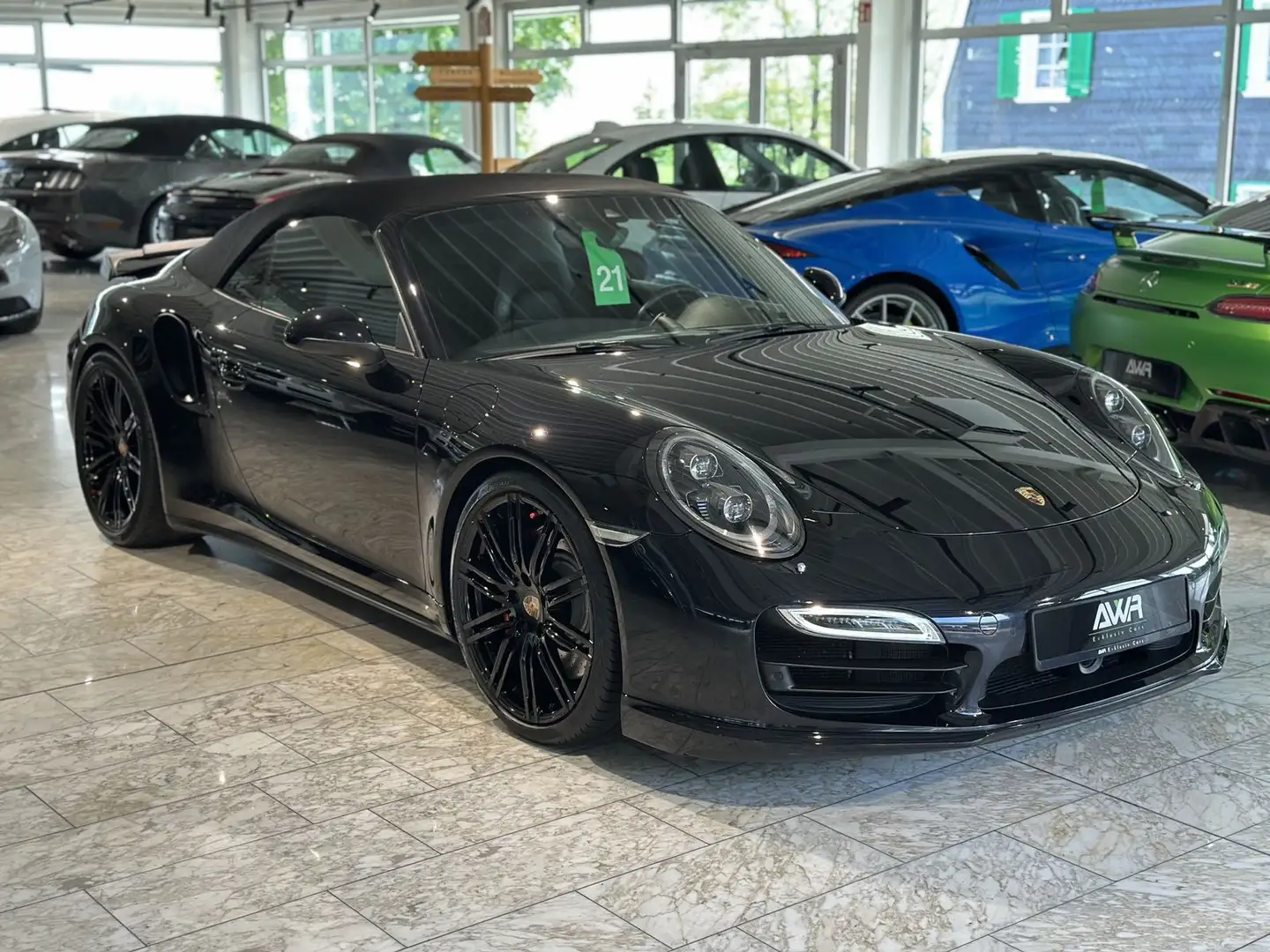 Porsche 991 Turbo Cabriolet SPORT-CHRONO*20"*R.KAMERA* Schwarz - 2
