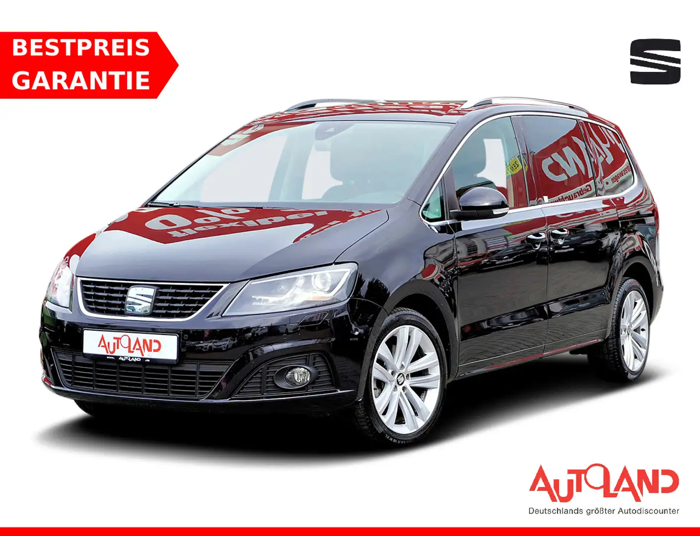 SEAT Alhambra 2.0 TDI DSG Xcellence Bi-Xenon Navi DCC Zwart - 1