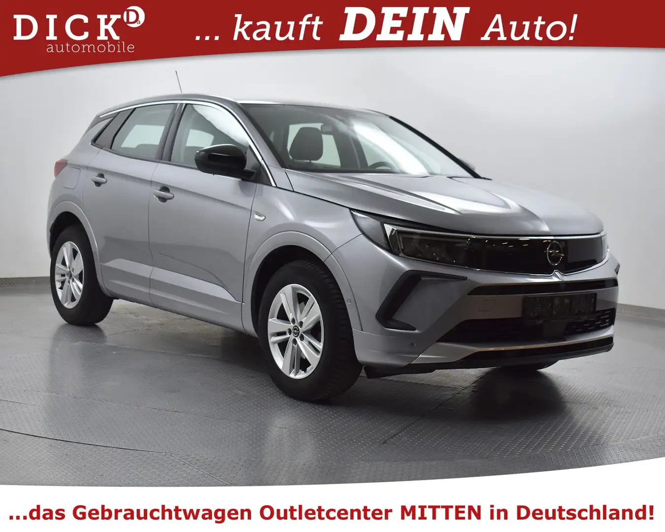 Opel Grandland X 1.2 Aut. Enjoy NAVI+KAM+ACC+LED+SHZ+ Silber - 1