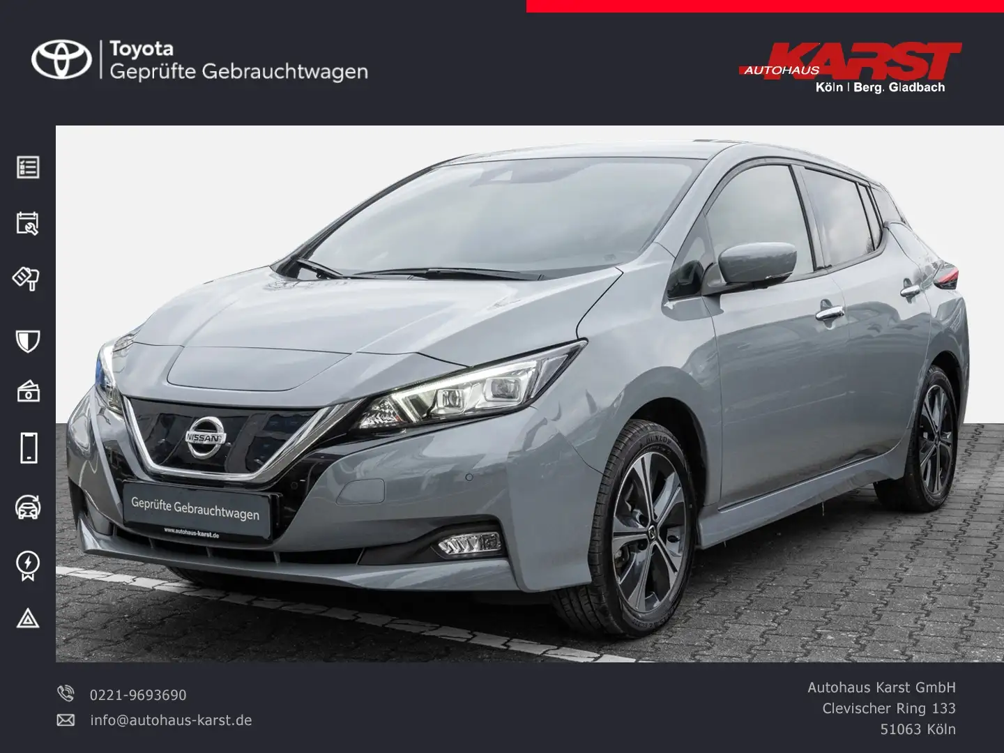 Nissan Leaf 62kWh e+ TEKNA NAVI, BOSE, 360KAM Grijs - 1