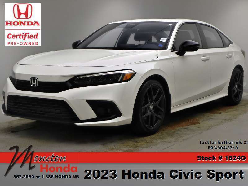 White 2023 Honda Civic Sedan Front-Wheel Drive Automatic
